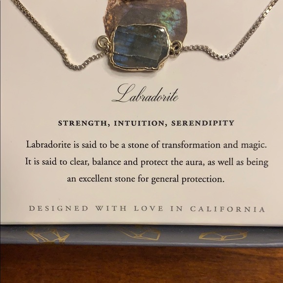 Labradorite necklace and bracelet set - Picture 2 of 3